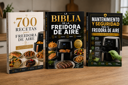 combo 3x1:  LA BIBLIA DE LA FREIDORA DE AIRE,+700 RECETAS PARA FREIDORA DE AIRE Y MANTENIMIENTO PARA AIR FRYER